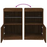 Casa si Gradina - Mobilier - Comode si corpuri - Comode - Servanta cu lumini LED, stejar maro, 41x37x67 cm - Infinity.ro