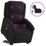 Ingrijire personala si Cosmetice - Sanatate si wellness - Articole wellness - Fotolii de masaj - Fotoliu electric de masaj rabatabil cu ridicare, negru, textil - Infinity.ro
