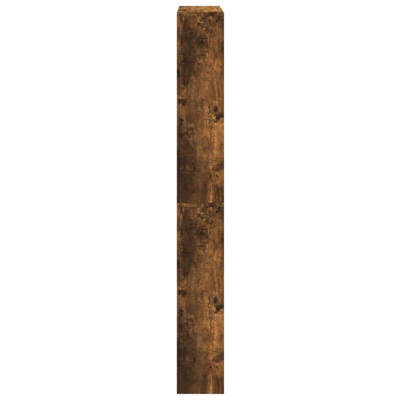 Casa si Gradina - Mobilier - Organizare si depozitare - Organizator incaltaminte - Pantofar cu oglinda, 4 niveluri, stejar fumuriu, 63x17x134 cm - Infinity.ro