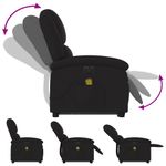 Ingrijire personala si Cosmetice - Sanatate si wellness - Articole wellness - Fotolii de masaj - Fotoliu electric de masaj rabatabil cu ridicare, negru, textil - Infinity.ro