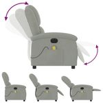 Ingrijire personala si Cosmetice - Sanatate si wellness - Articole wellness - Fotolii de masaj - Fotoliu electric de masaj rabatabil, gri deschis, catifea - Infinity.ro