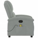 Ingrijire personala si Cosmetice - Sanatate si wellness - Articole wellness - Fotolii de masaj - Fotoliu electric de masaj rabatabil, gri deschis, catifea - Infinity.ro