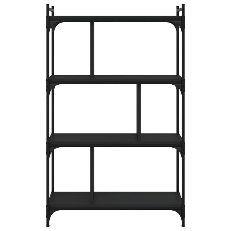Casa si Gradina - Mobilier - Biblioteci si rafturi - Biblioteci - Biblioteca cu 4 niveluri, negru, 76x32x123 cm, lemn prelucrat - Infinity.ro