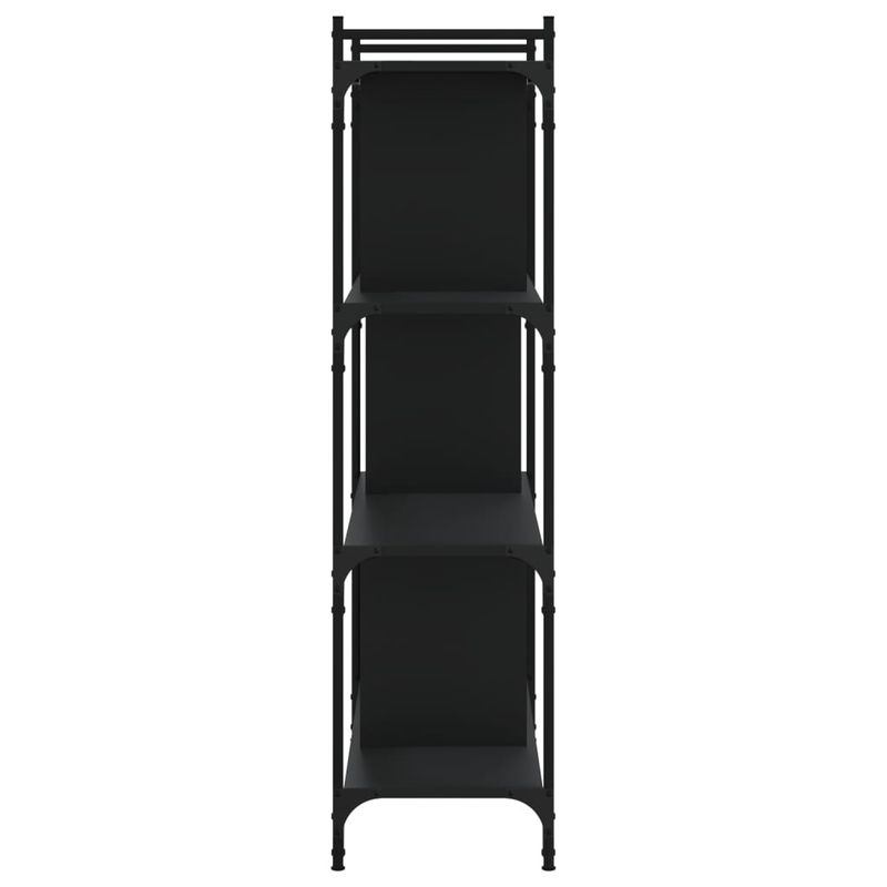 Casa si Gradina - Mobilier - Biblioteci si rafturi - Biblioteci - Biblioteca cu 4 niveluri, negru, 76x32x123 cm, lemn prelucrat - Infinity.ro