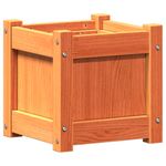 Casa si Gradina - Gradinarit si plante - Plante si ghivece - Ghivece si suporturi - Jardiniere de gradina, 2 buc., maro ceruit, lemn masiv de pin - Infinity.ro