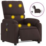 Ingrijire personala si Cosmetice - Sanatate si wellness - Articole wellness - Fotolii de masaj - Fotoliu electric de masaj rabatabil, maro inchis, textil - Infinity.ro