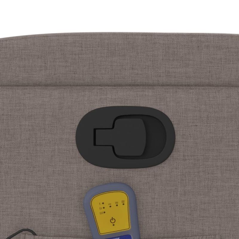 Ingrijire personala si Cosmetice - Sanatate si wellness - Articole wellness - Fotolii de masaj - Fotoliu rabatabil de masaj cu ridicare, gri taupe, textil - Infinity.ro