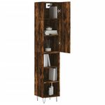 Casa si Gradina - Mobilier - Comode si corpuri - Comode - Dulap inalt, stejar fumuriu, 34,5x34x180 cm, lemn prelucrat - Infinity.ro