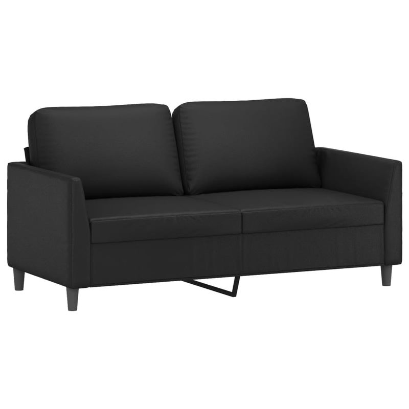 Casa si Gradina - Mobilier - Canapele si coltare - Canapele - Canapea cu 2 locuri, negru, 140 cm, piele ecologica - Infinity.ro