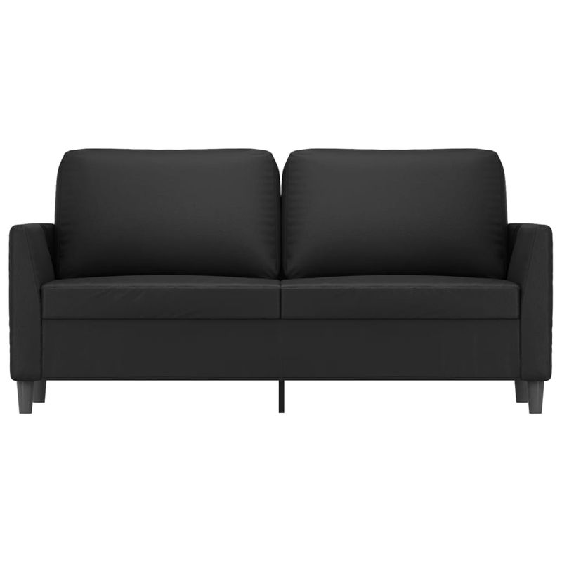 Casa si Gradina - Mobilier - Canapele si coltare - Canapele - Canapea cu 2 locuri, negru, 140 cm, piele ecologica - Infinity.ro