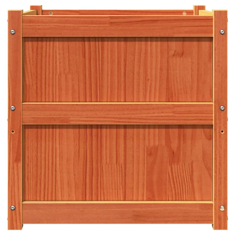 Casa si Gradina - Gradinarit si plante - Plante si ghivece - Ghivece si suporturi - Jardiniera de gradina, maro ceruit, 60x60x60 cm, lemn masiv pin - Infinity.ro