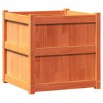 Casa si Gradina - Gradinarit si plante - Plante si ghivece - Ghivece si suporturi - Jardiniera de gradina, maro ceruit, 60x60x60 cm, lemn masiv pin - Infinity.ro