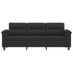 Casa si Gradina - Mobilier - Canapele si coltare - Canapele - Canapea cu 3 locuri, negru, 180 cm, tesatura microfibra - Infinity.ro