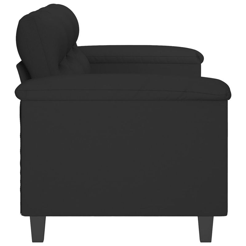 Casa si Gradina - Mobilier - Canapele si coltare - Canapele - Canapea cu 3 locuri, negru, 180 cm, tesatura microfibra - Infinity.ro