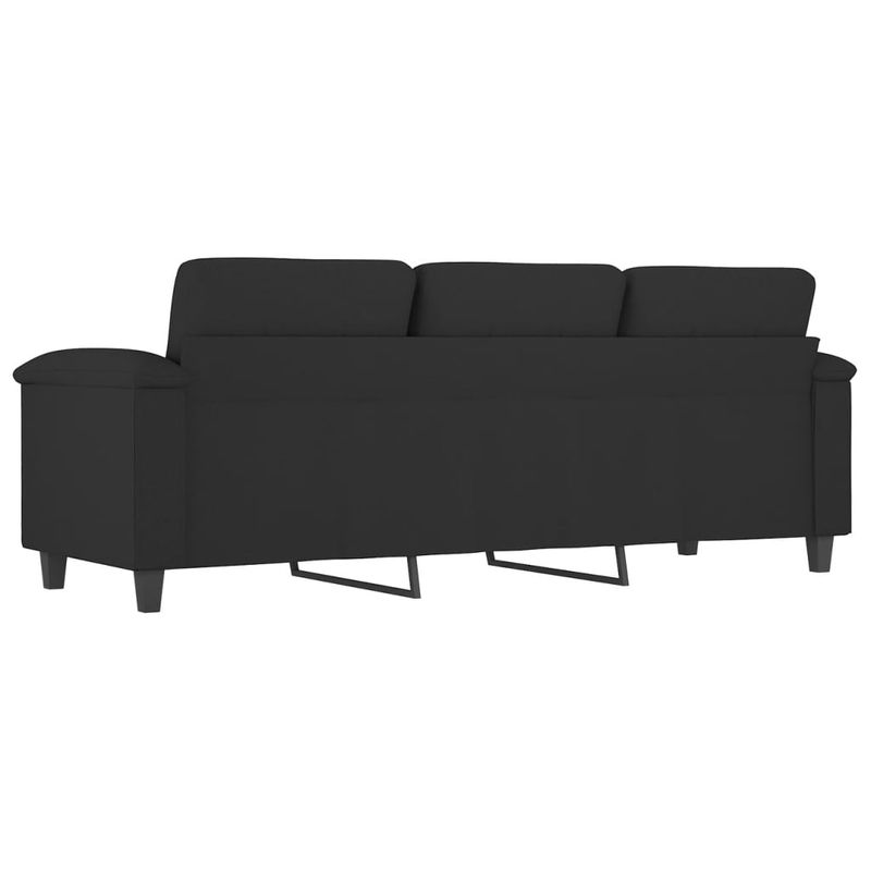 Casa si Gradina - Mobilier - Canapele si coltare - Canapele - Canapea cu 3 locuri, negru, 180 cm, tesatura microfibra - Infinity.ro
