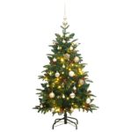 Casa si Gradina - Decoratiuni - Decoratiuni de sezon - Brad Craciun artificial articulat cu 150 LED-uri/globuri 120 cm - Infinity.ro