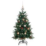 Casa si Gradina - Decoratiuni - Decoratiuni de sezon - Brad Craciun artificial articulat cu 150 LED-uri/globuri 120 cm - Infinity.ro