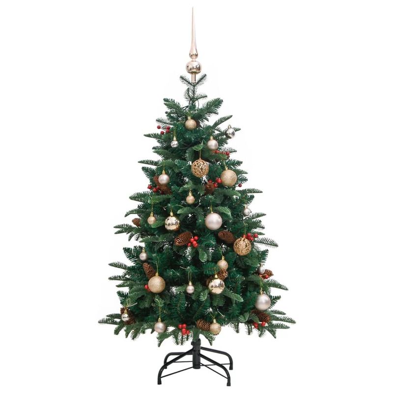 Casa si Gradina - Decoratiuni - Decoratiuni de sezon - Brad Craciun artificial articulat cu 150 LED-uri/globuri 120 cm - Infinity.ro