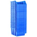 Casa si Gradina - Constructii - Depozitare, transport si protectie - Organizatoare si cutii scule - Cutii de depozitare stivuibile, 20 buc., albastru, plastic, mărime 170x240x126 mm - Infinity.ro