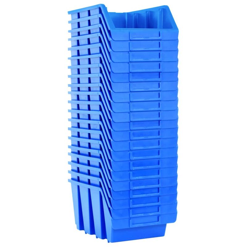 Casa si Gradina - Constructii - Depozitare, transport si protectie - Organizatoare si cutii scule - Cutii de depozitare stivuibile, 20 buc., albastru, plastic, mărime 170x240x126 mm - Infinity.ro