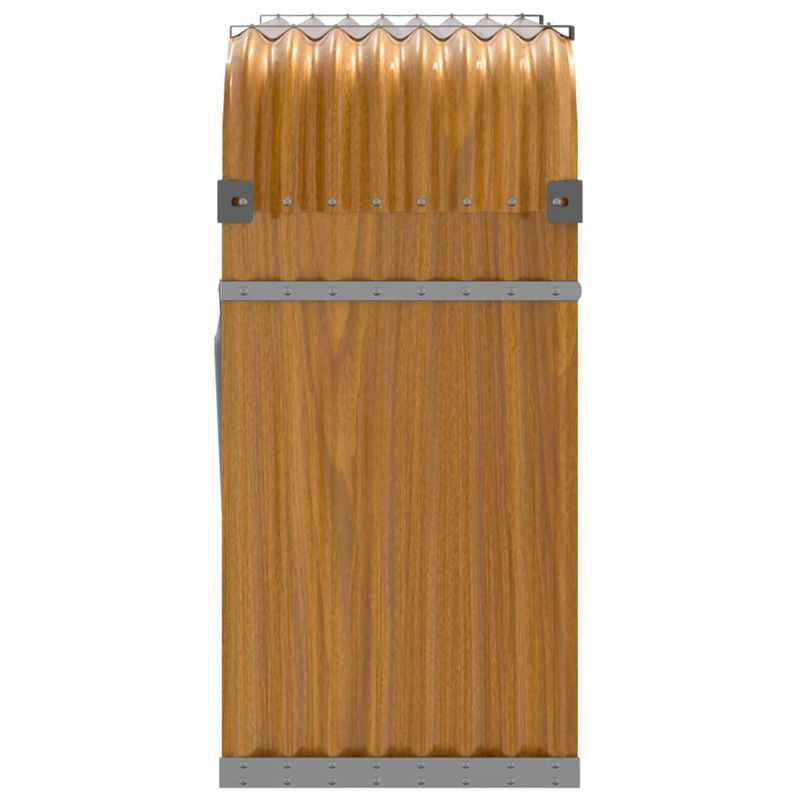 Casa si Gradina - Termice - Sobe, Seminee si accesorii - Accesorii seminee si sobe - Suport de busteni, maro deschis, 120x45x100 cm, otel galvanizat - Infinity.ro