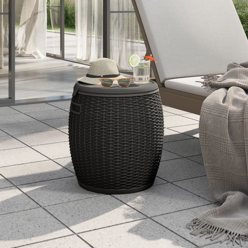 Casa si Gradina - Gradina si terasa - Mobilier exterior - Dulapuri si lazi depozitare exterior - Cutie depozitare de gradina 4 in 1, negru, polipropilena - Infinity.ro