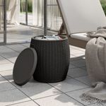 Casa si Gradina - Gradina si terasa - Mobilier exterior - Dulapuri si lazi depozitare exterior - Cutie depozitare de gradina 4 in 1, negru, polipropilena - Infinity.ro