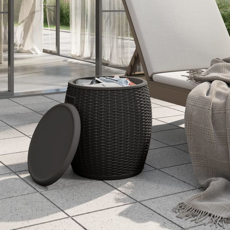 Casa si Gradina - Gradina si terasa - Mobilier exterior - Dulapuri si lazi depozitare exterior - Cutie depozitare de gradina 4 in 1, negru, polipropilena - Infinity.ro