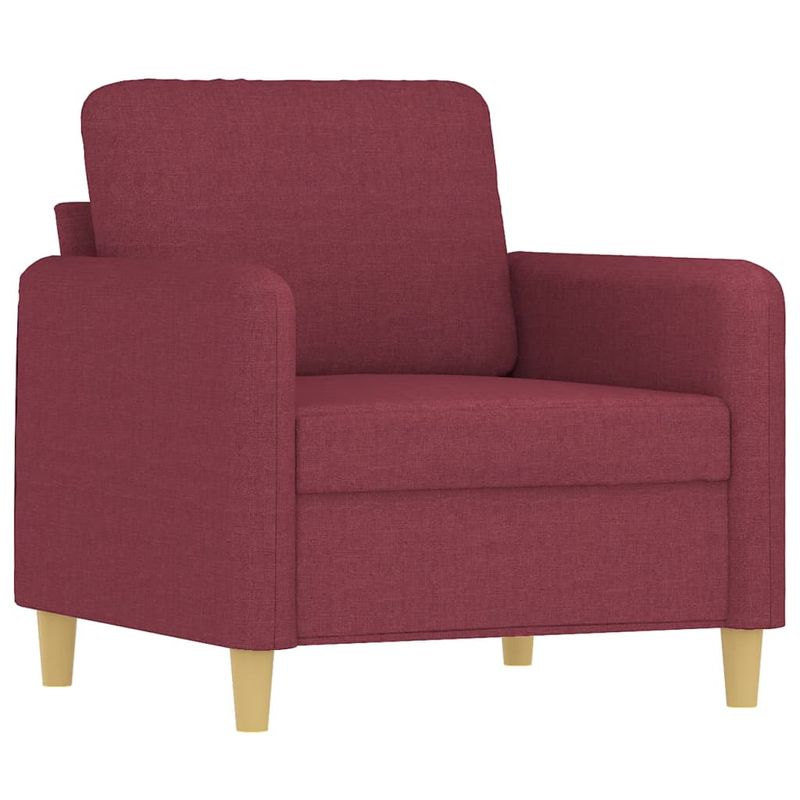 Casa si Gradina - Mobilier - Seturi de mobilier - Seturi living - Set canapea cu perne, 3 piese, rosu vin, material textil - Infinity.ro
