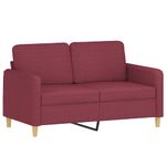 Casa si Gradina - Mobilier - Seturi de mobilier - Seturi living - Set canapea cu perne, 3 piese, rosu vin, material textil - Infinity.ro