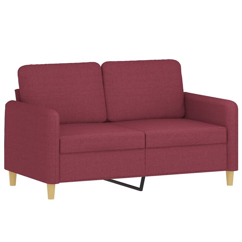 Casa si Gradina - Mobilier - Seturi de mobilier - Seturi living - Set canapea cu perne, 3 piese, rosu vin, material textil - Infinity.ro