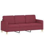 Casa si Gradina - Mobilier - Seturi de mobilier - Seturi living - Set canapea cu perne, 3 piese, rosu vin, material textil - Infinity.ro