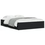 Casa si Gradina - Mobilier - Paturi si accesorii - Paturi - Cadru de pat cu sertare, negru, 120x200 cm, lemn prelucrat - Infinity.ro