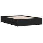 Casa si Gradina - Mobilier - Paturi si accesorii - Paturi - Cadru de pat cu sertare, negru, 120x200 cm, lemn prelucrat - Infinity.ro