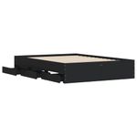 Casa si Gradina - Mobilier - Paturi si accesorii - Paturi - Cadru de pat cu sertare, negru, 120x200 cm, lemn prelucrat - Infinity.ro