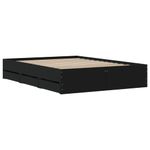 Casa si Gradina - Mobilier - Paturi si accesorii - Paturi - Cadru de pat cu sertare, negru, 120x200 cm, lemn prelucrat - Infinity.ro
