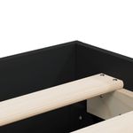 Casa si Gradina - Mobilier - Paturi si accesorii - Paturi - Cadru de pat cu sertare, negru, 120x200 cm, lemn prelucrat - Infinity.ro