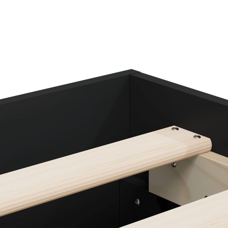 Casa si Gradina - Mobilier - Paturi si accesorii - Paturi - Cadru de pat cu sertare, negru, 120x200 cm, lemn prelucrat - Infinity.ro