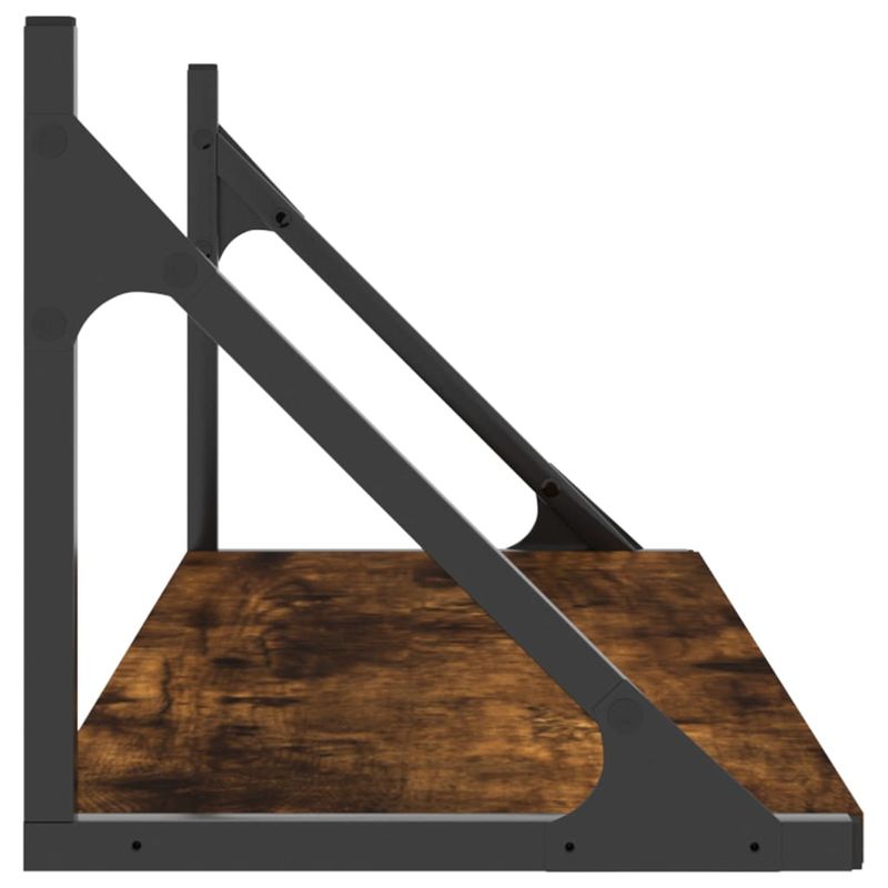 Casa si Gradina - Mobilier - Biblioteci si rafturi - Rafturi - Rafturi de perete, 2 buc., stejar fumuriu, 80x25x25,5 cm, lemn - Infinity.ro