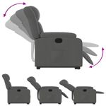 Casa si Gradina - Mobilier - Scaune si fotolii - Fotolii - Fotoliu electric rabatabil cu ridicare, gri inchis, textil - Infinity.ro