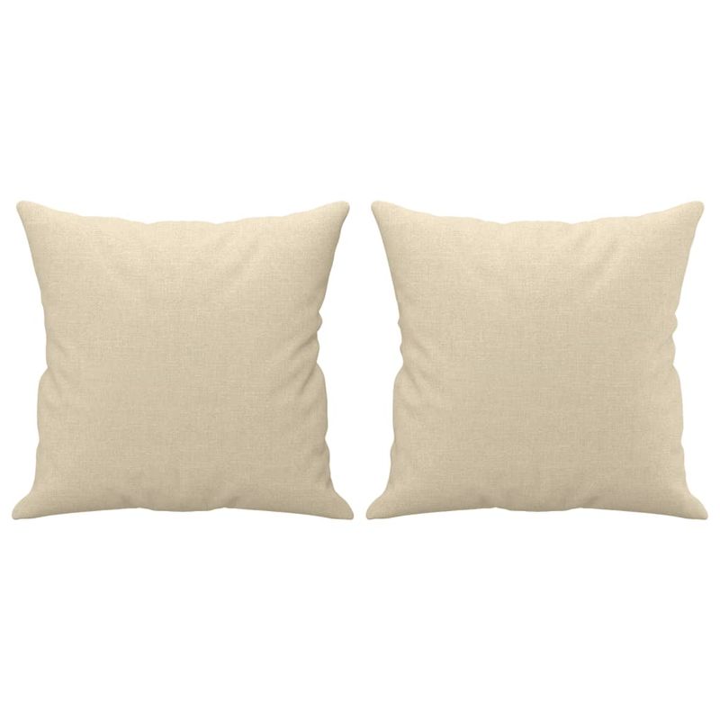 Casa si Gradina - Mobilier - Seturi de mobilier - Seturi living - Set de canapele cu perne, 2 piese, crem, material textil - Infinity.ro