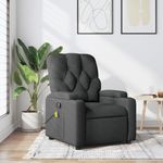 Ingrijire personala si Cosmetice - Sanatate si wellness - Articole wellness - Fotolii de masaj - Fotoliu de masaj rabatabil, gri inchis, material textil - Infinity.ro
