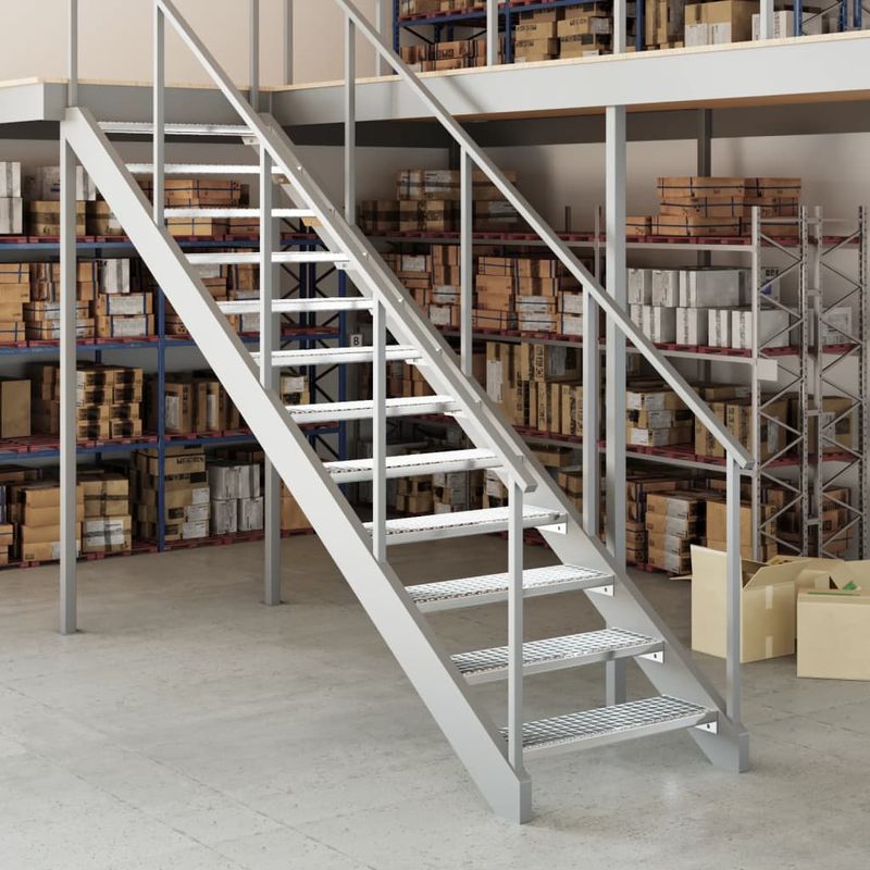 Casa si Gradina - Textile si covoare - Covoare - Covoare casa - Treapta tip gratar, 80x24x7 cm, otel galvanizat, model blocat prin presare - Infinity.ro