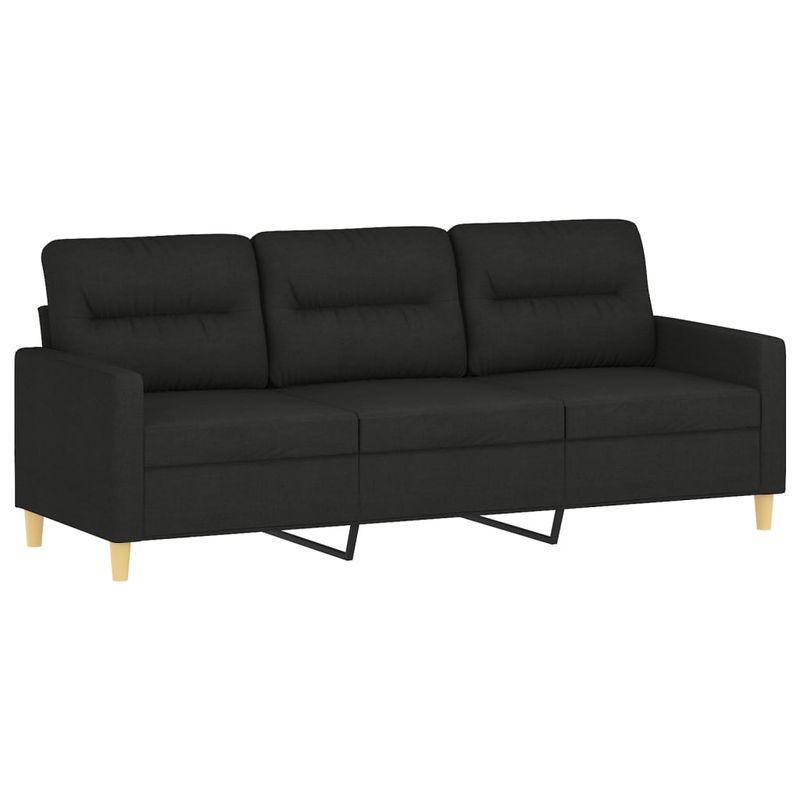 Casa si Gradina - Mobilier - Seturi de mobilier - Seturi living - Set de canapele cu perne, 4 piese, negru, material textil - Infinity.ro