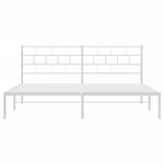 Casa si Gradina - Mobilier - Paturi si accesorii - Paturi - Cadru de pat metalic cu tablie, alb, 180x200 cm - Infinity.ro