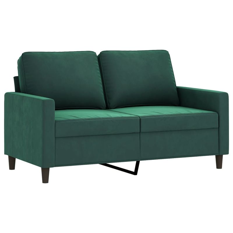 Casa si Gradina - Mobilier - Canapele si coltare - Canapele - Canapea cu 2 locuri, verde inchis, 120 cm, catifea - Infinity.ro
