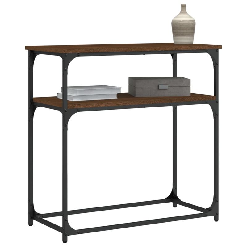 Casa si Gradina - Mobilier - Comode si corpuri - Console - Masa consola, stejar maro, 75x35,5x75 cm, lemn prelucrat - Infinity.ro