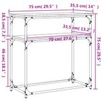 Casa si Gradina - Mobilier - Comode si corpuri - Console - Masa consola, stejar maro, 75x35,5x75 cm, lemn prelucrat - Infinity.ro