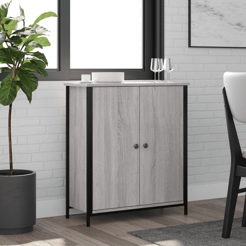 Casa si Gradina - Mobilier - Comode si corpuri - Comode - Servanta, gri sonoma, 70x30x80 cm, lemn prelucrat - Infinity.ro