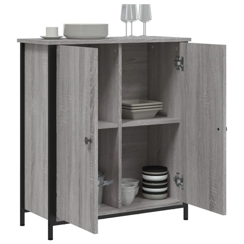 Casa si Gradina - Mobilier - Comode si corpuri - Comode - Servanta, gri sonoma, 70x30x80 cm, lemn prelucrat - Infinity.ro